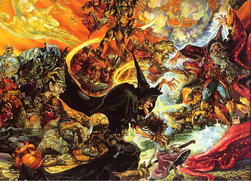 Magical battle with wizards
