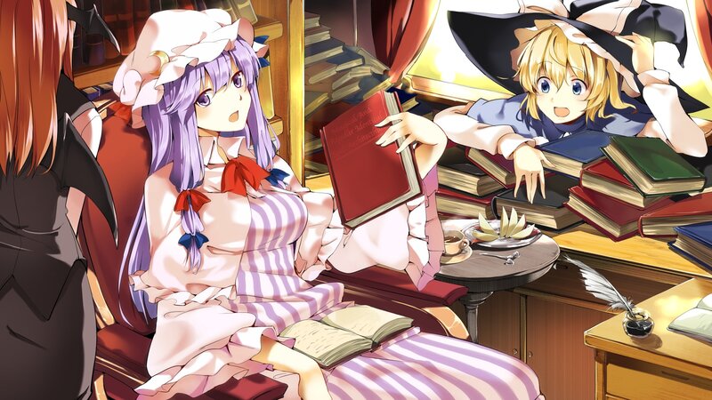Magical book study scene