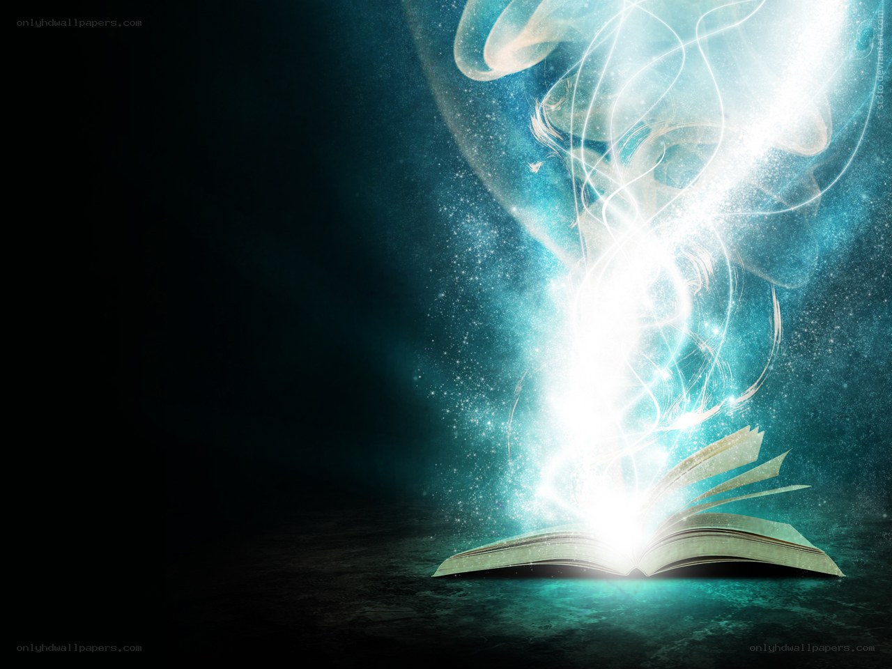 magical book with glowing energy