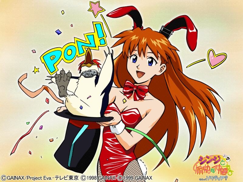 Magical bunny girl with rabbit