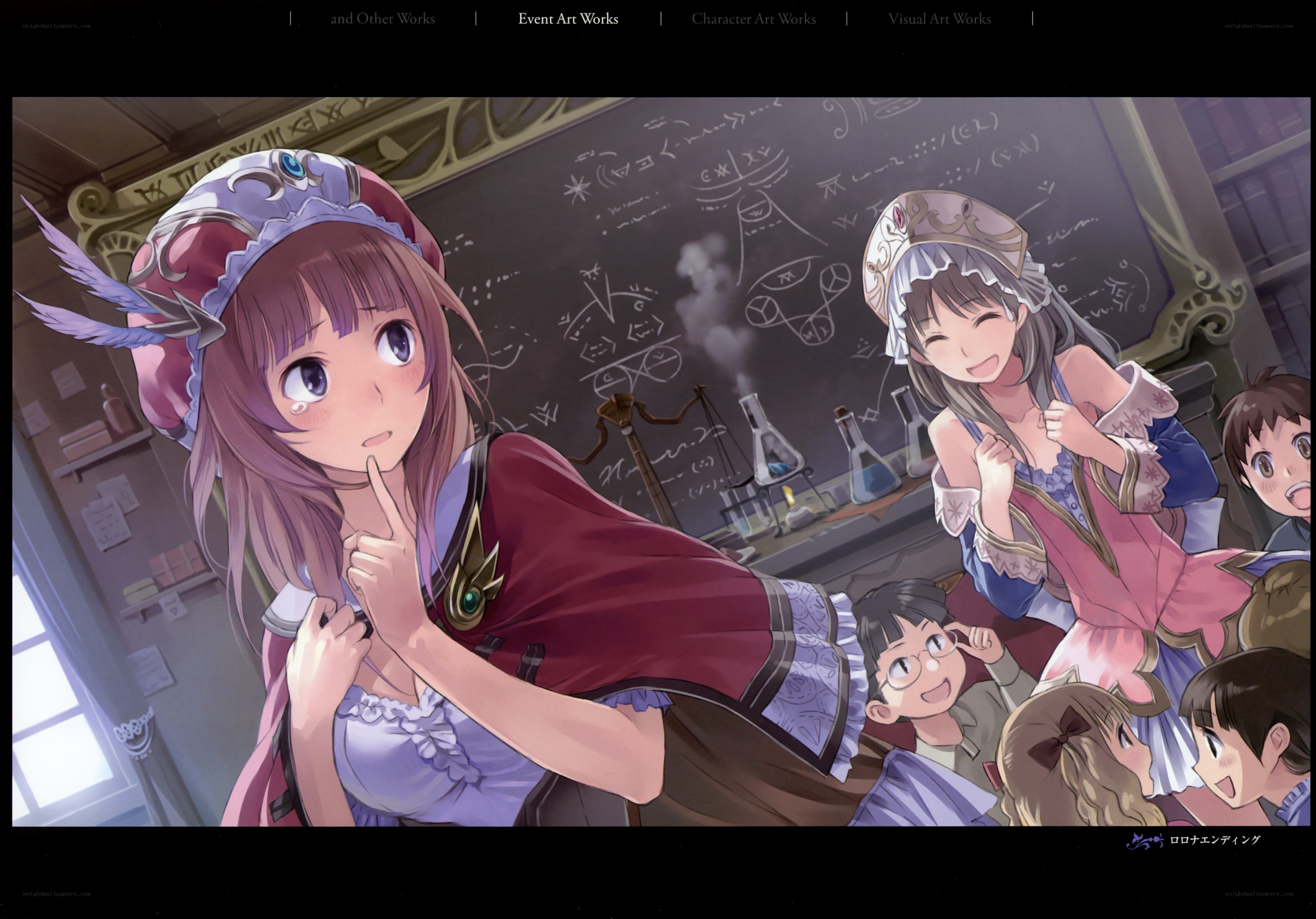 Magical classroom scene