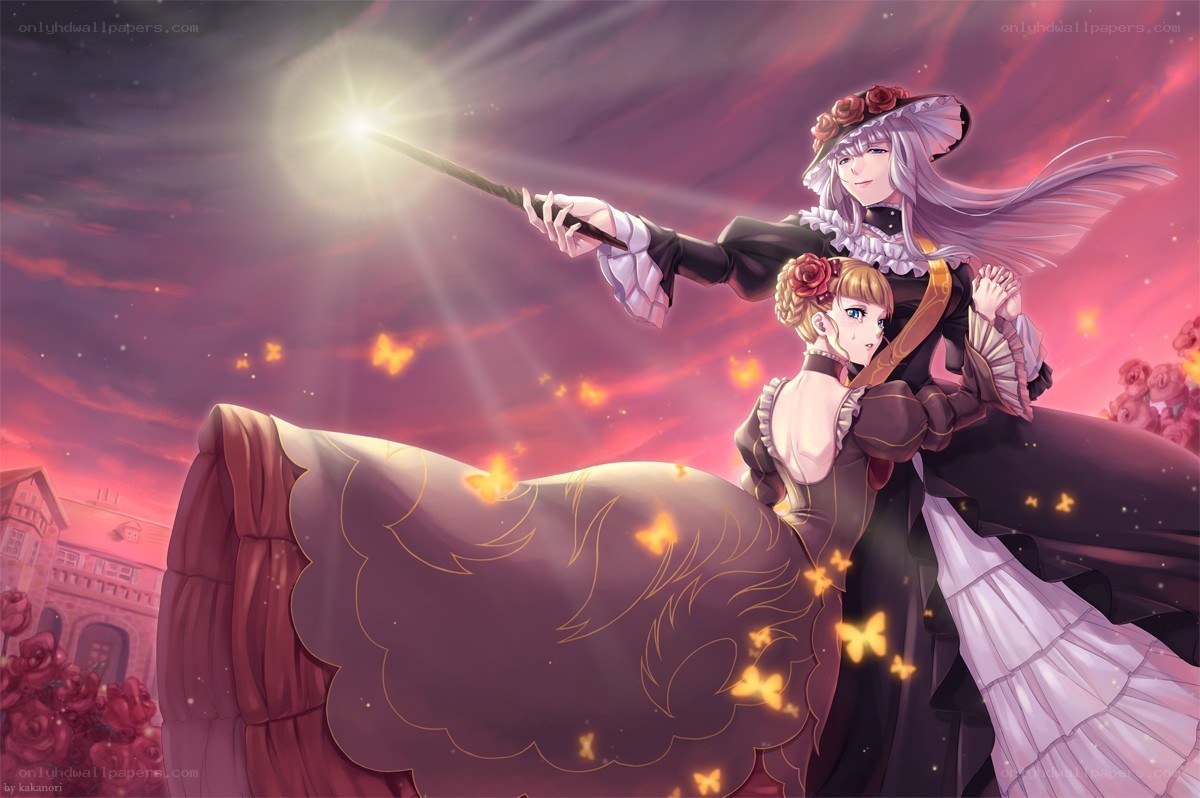 Magical duo with wand