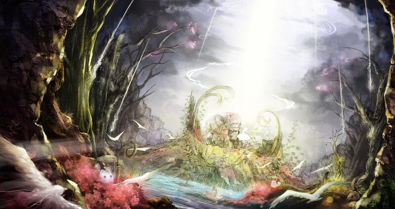 magical forest clearing