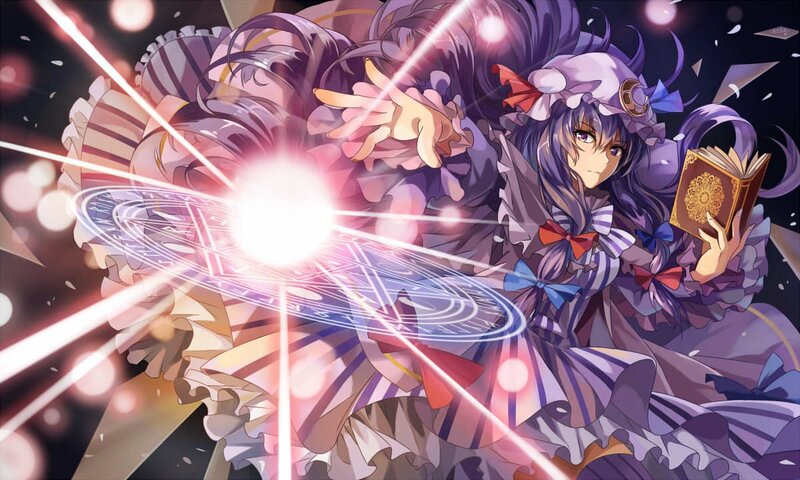 Magical girl casting spell