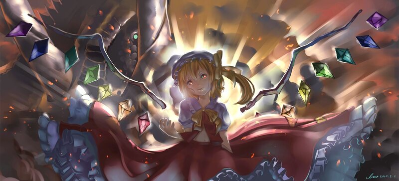 Magical girl in a battle scene
