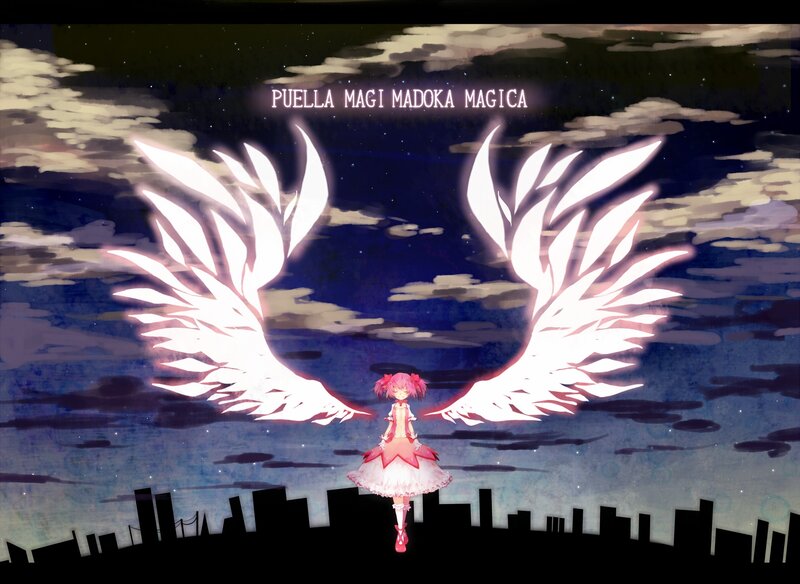 Magical girl with angel wings