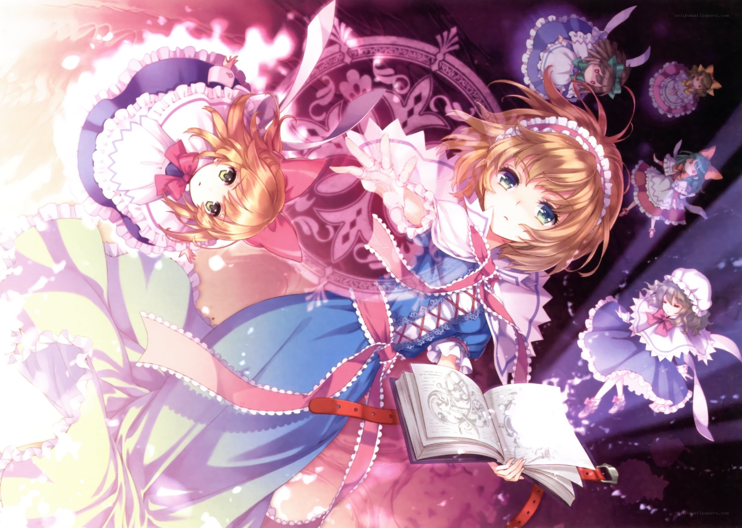 magical girl with book