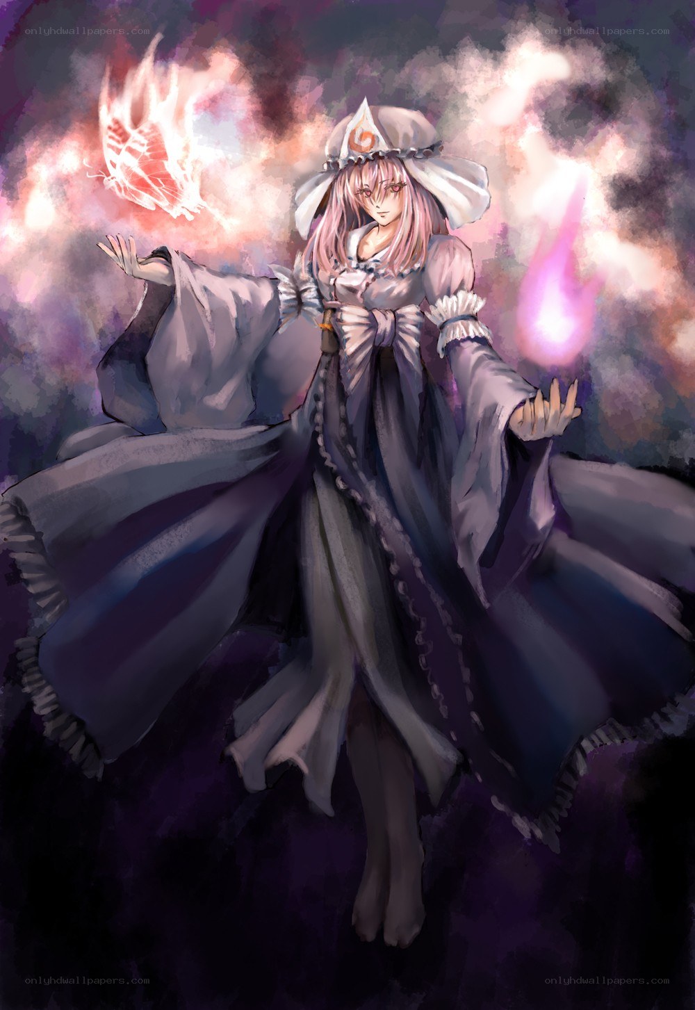Magical girl with fire magic