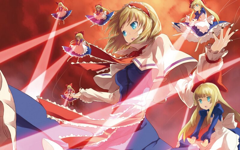 Magical girl with multiple clones