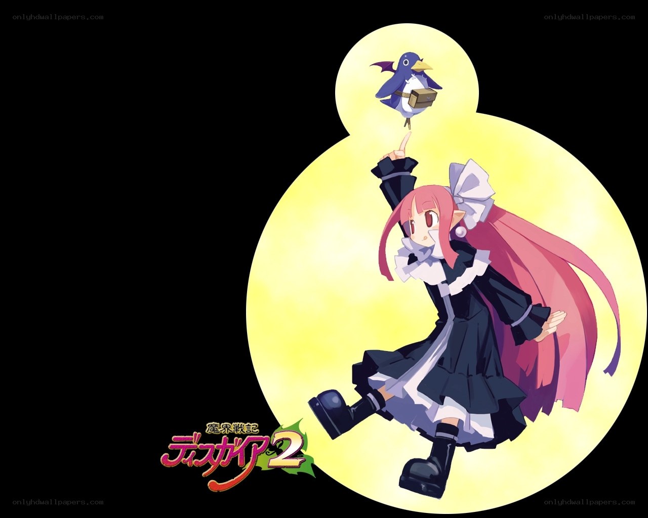 Magical girl with penguin companion