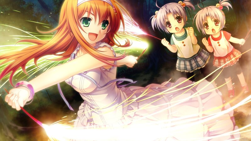 Magical girl with sparklers