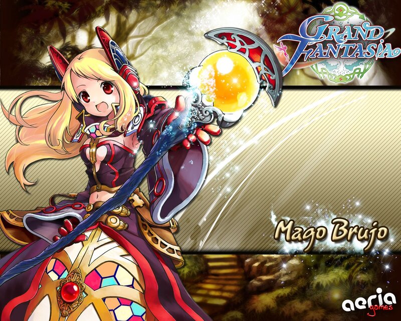 Magical girl with staff