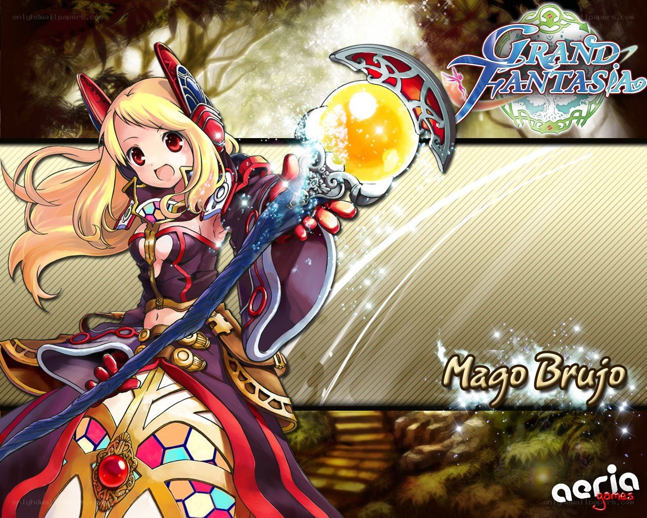 Magical girl with staff
