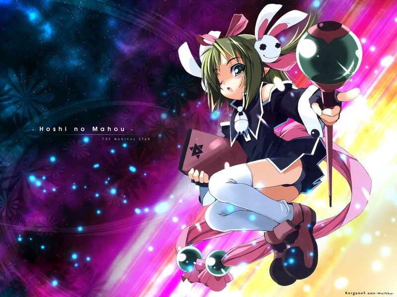 Magical girl with wand