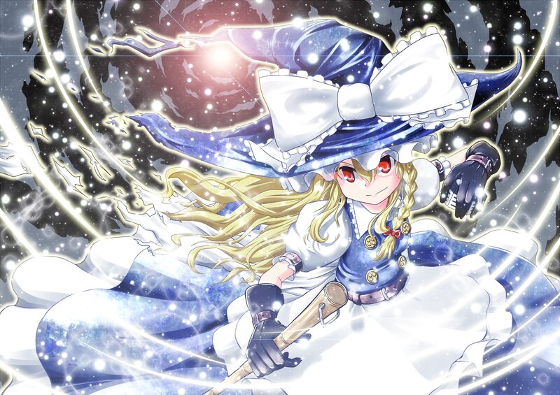 Magical girl with wand