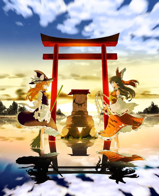 Magical girls at a shrine
