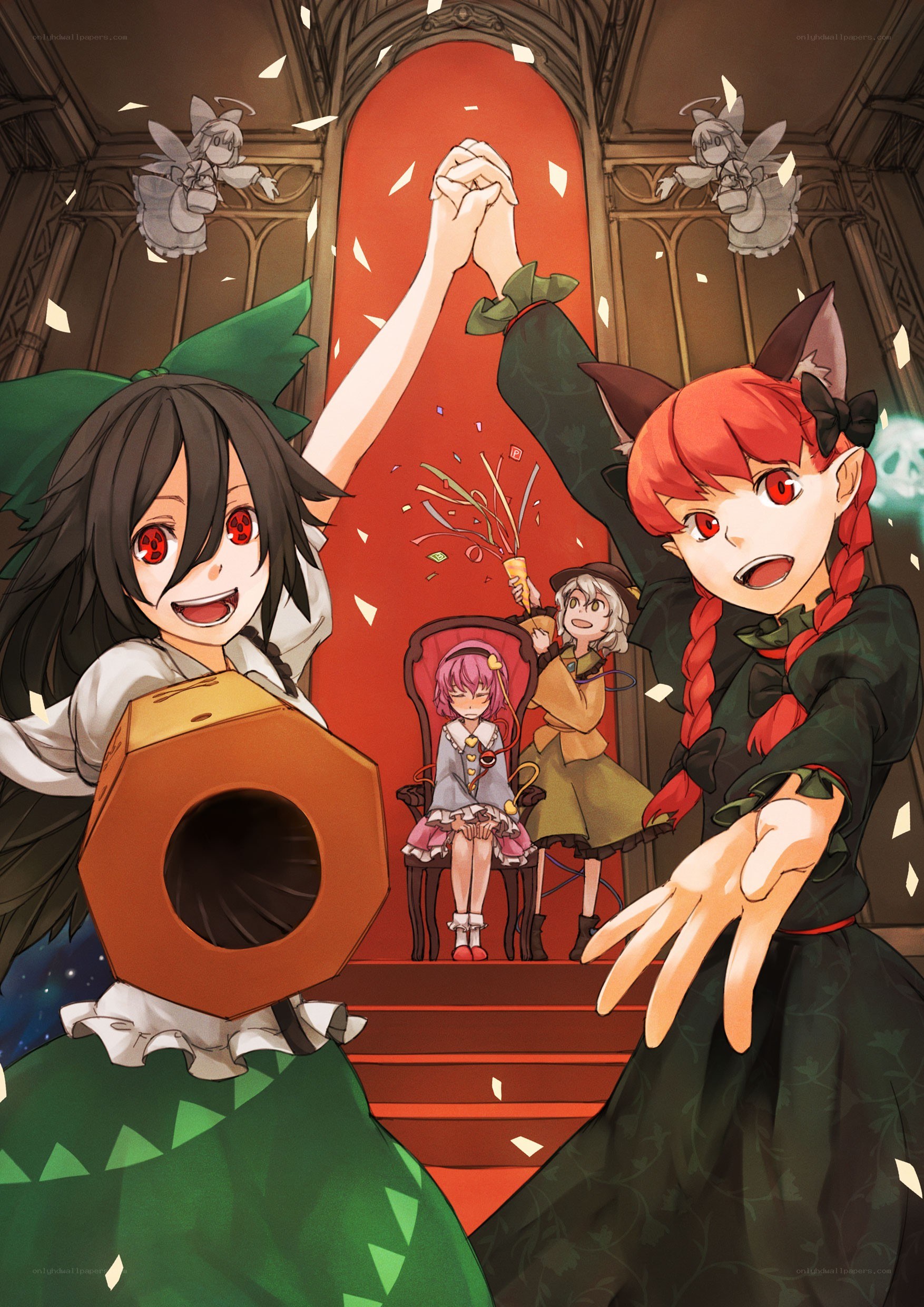 Magical girls celebrating