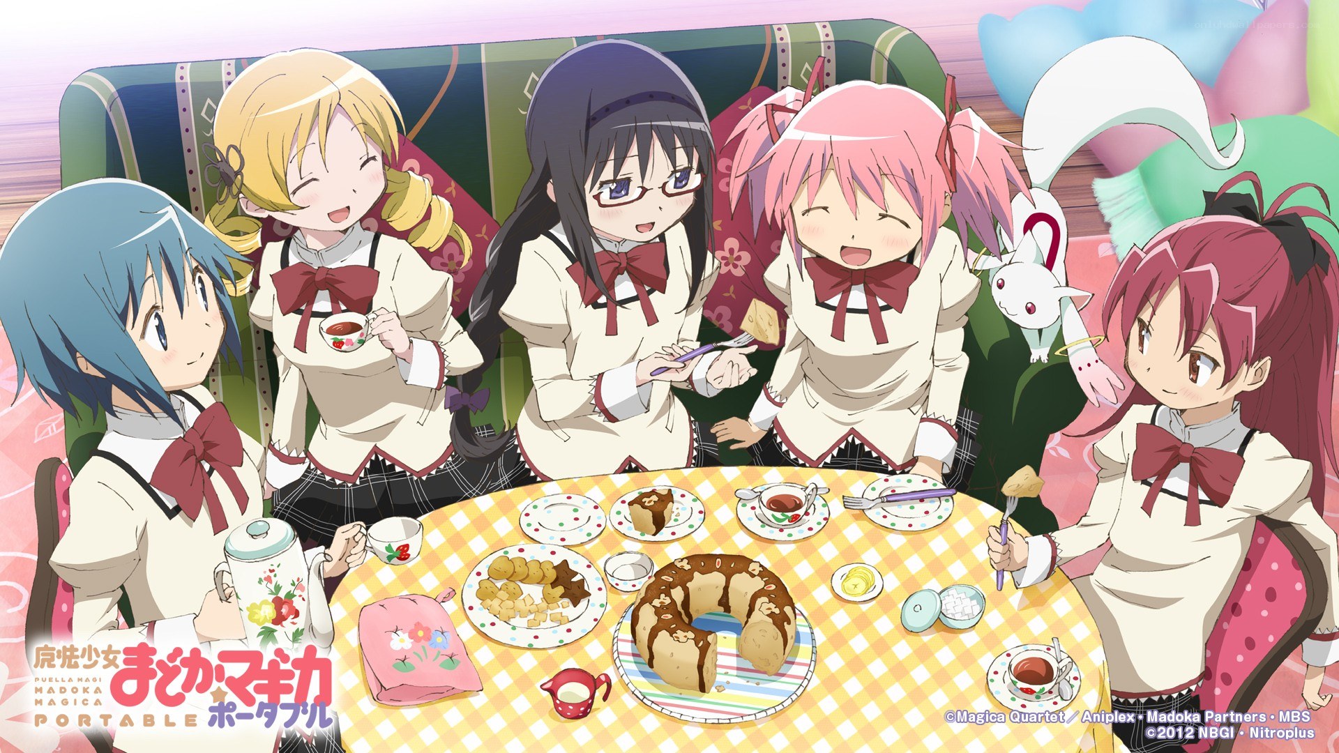 Magical girls having tea party