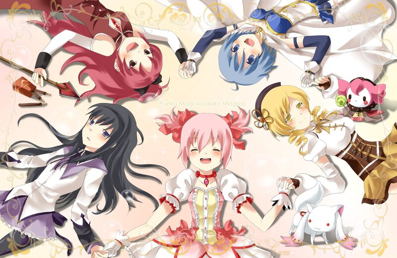 Magical girls in a circle