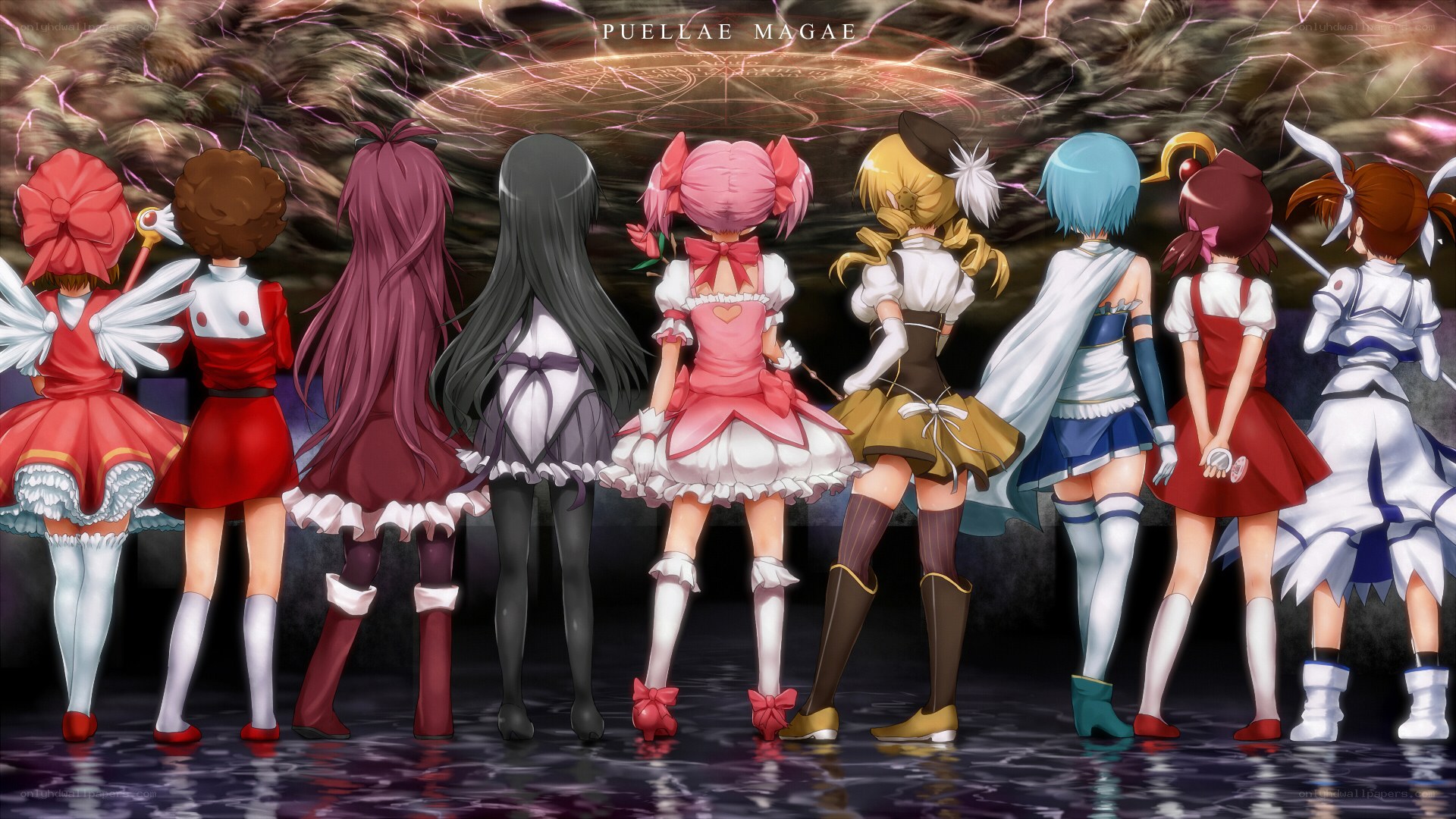 Magical girls in a circle