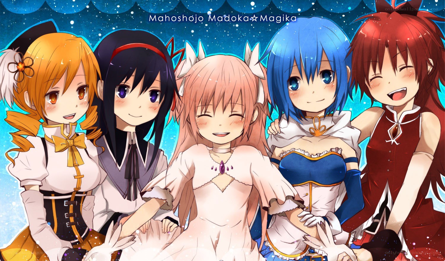 Magical girls in a group