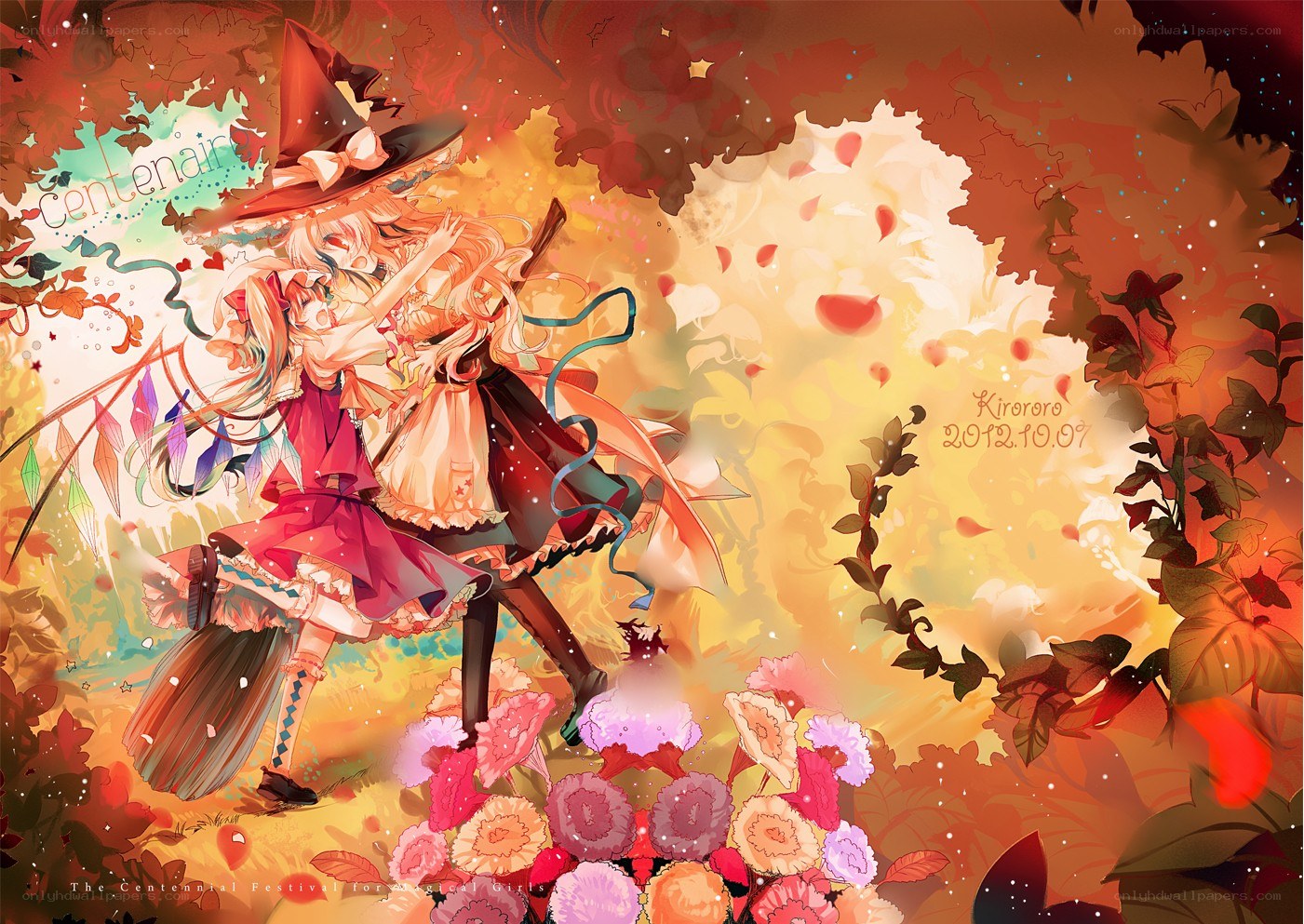 Magical girls in autumn