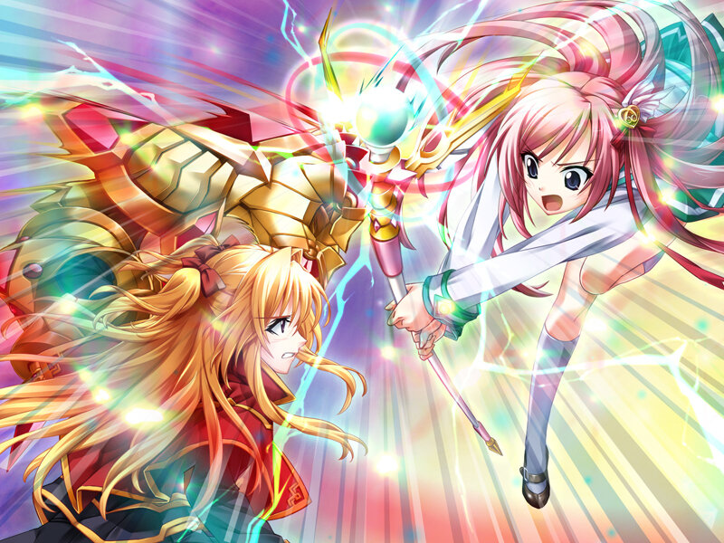 Magical girls in battle