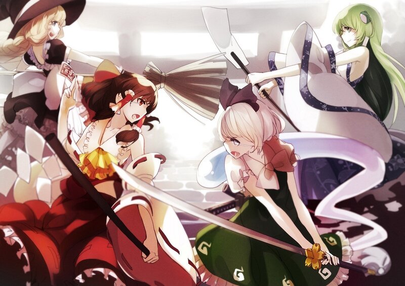 Magical girls in battle