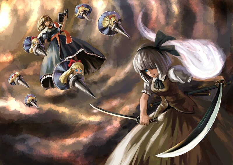 Magical girls in battle