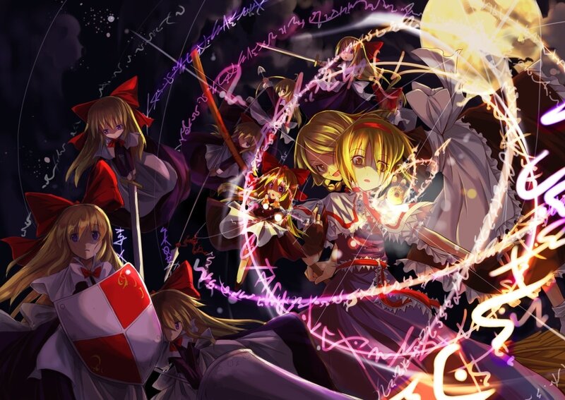 Magical girls in battle