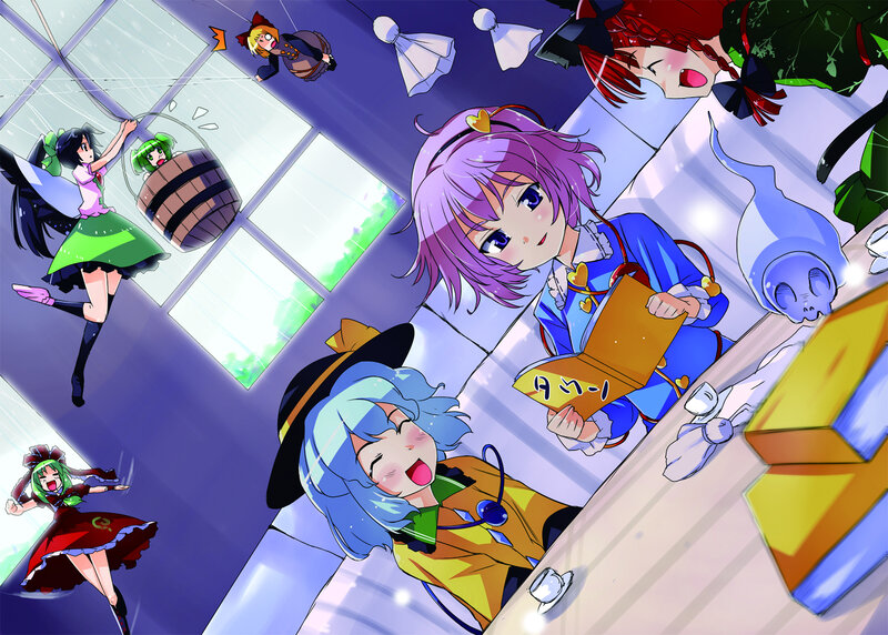 Magical girls in chaotic scene