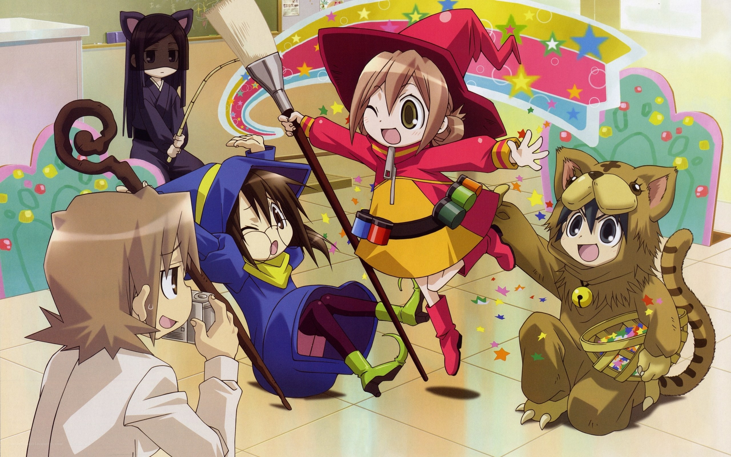 Magical girls in costumes
