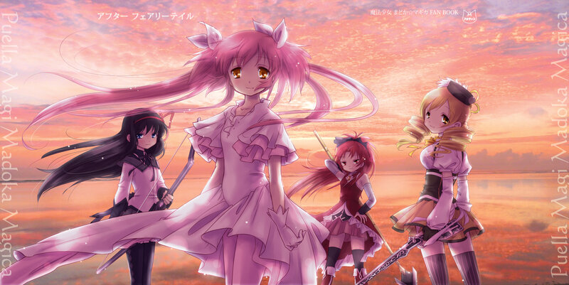 Magical girls in pink dresses