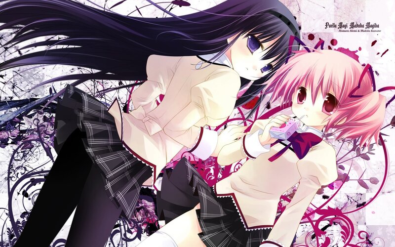 Magical girls in school uniforms
