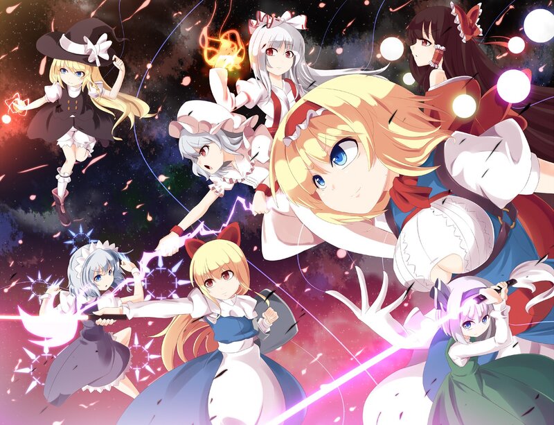 Magical girls in space battle