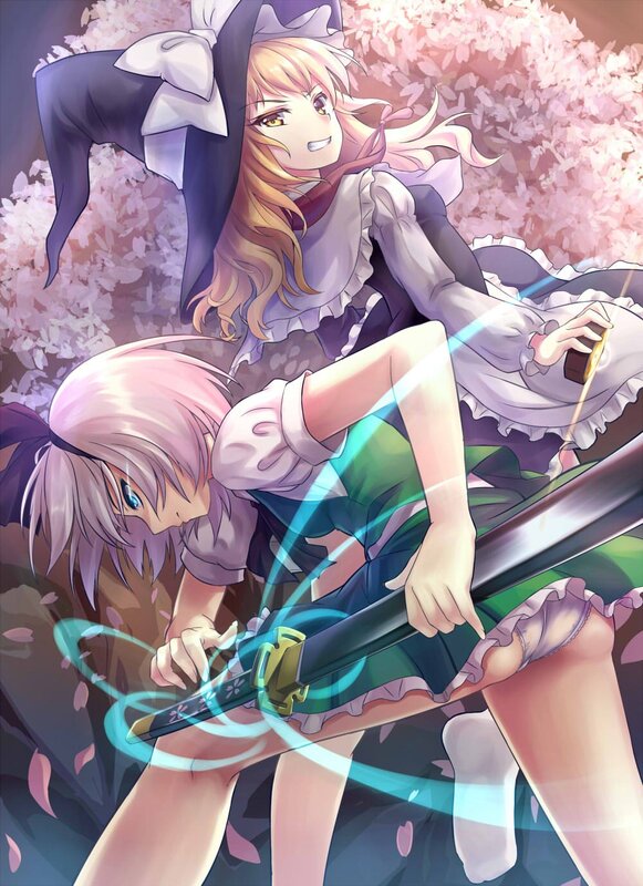 Magical girls with swords