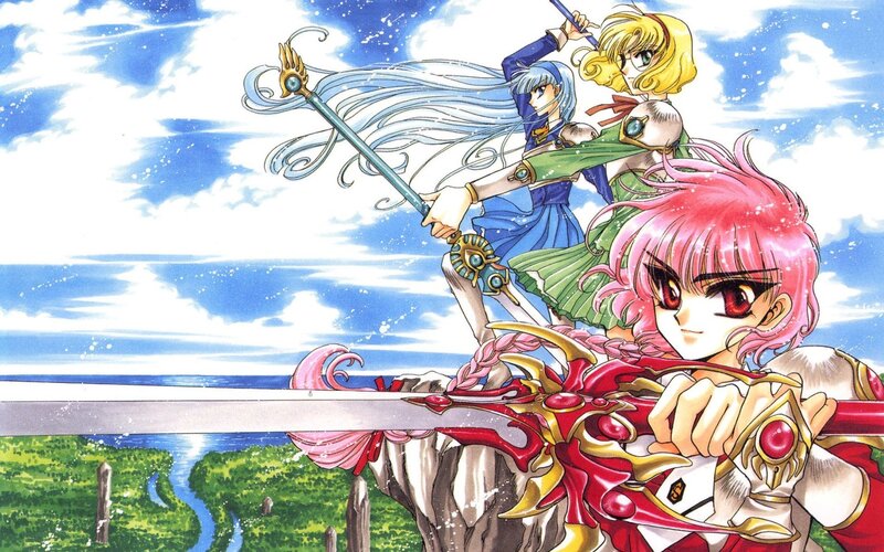 Magical girls with swords