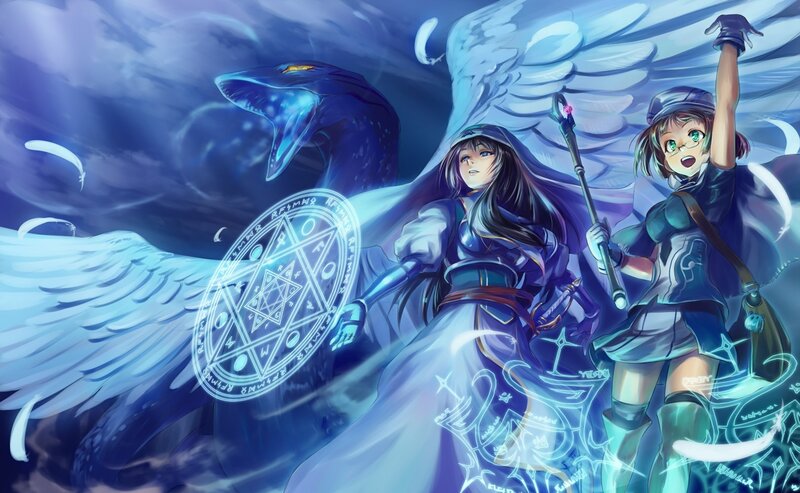 Magical girls with wings