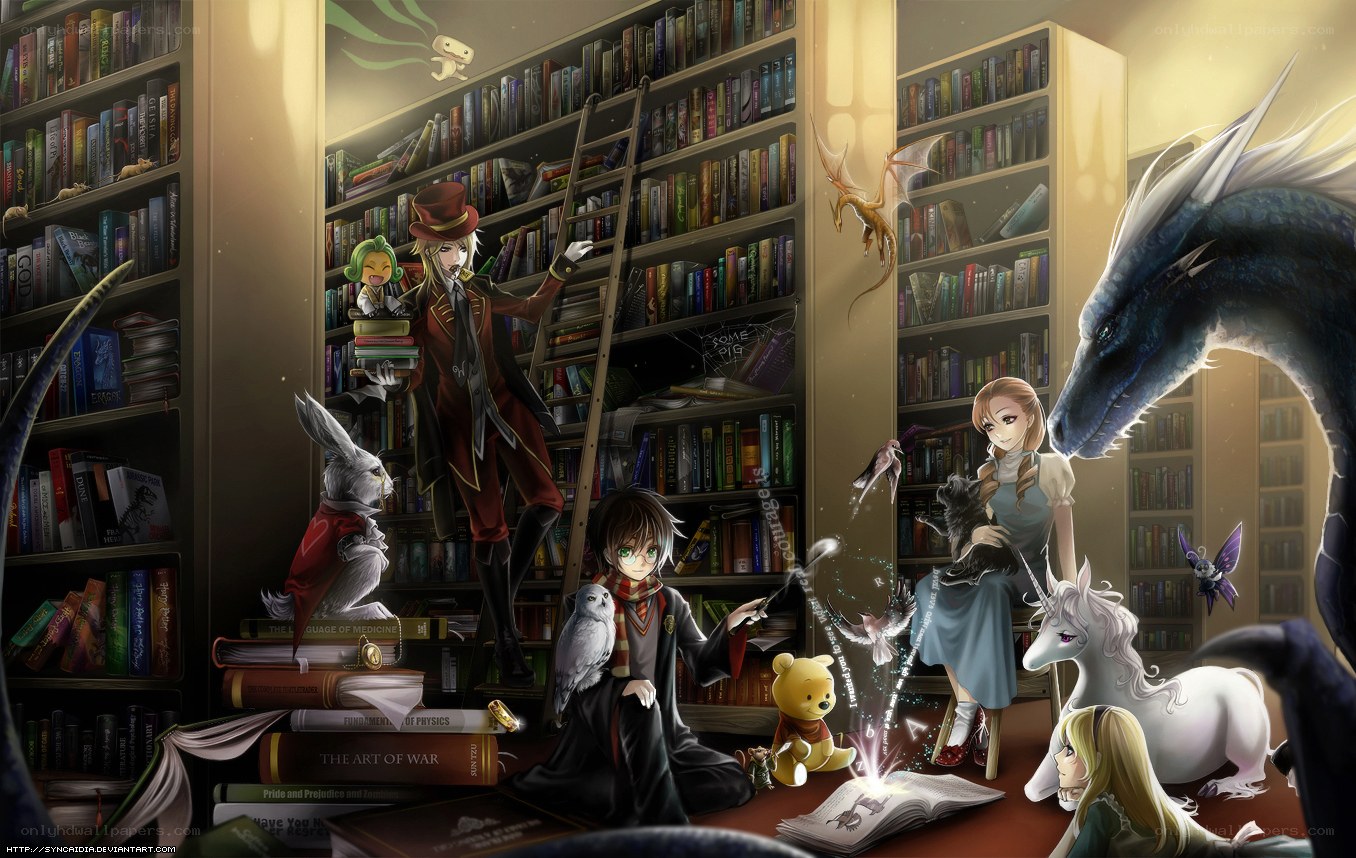 Magical library gathering