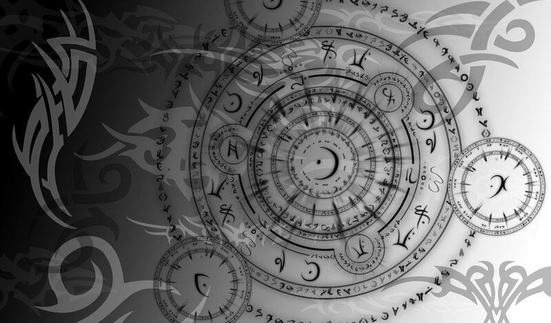 magical symbol circles