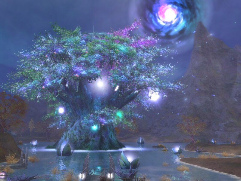 magical tree in a mystical landscape