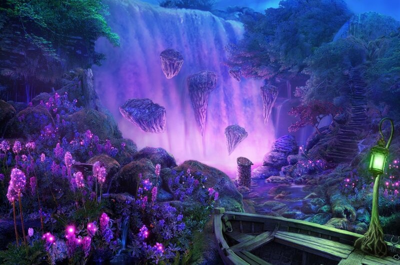 Magical Waterfall Landscape