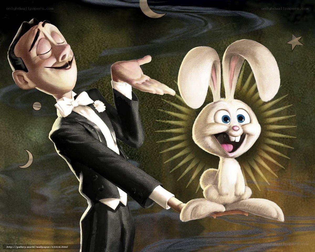 Magician and rabbit trick