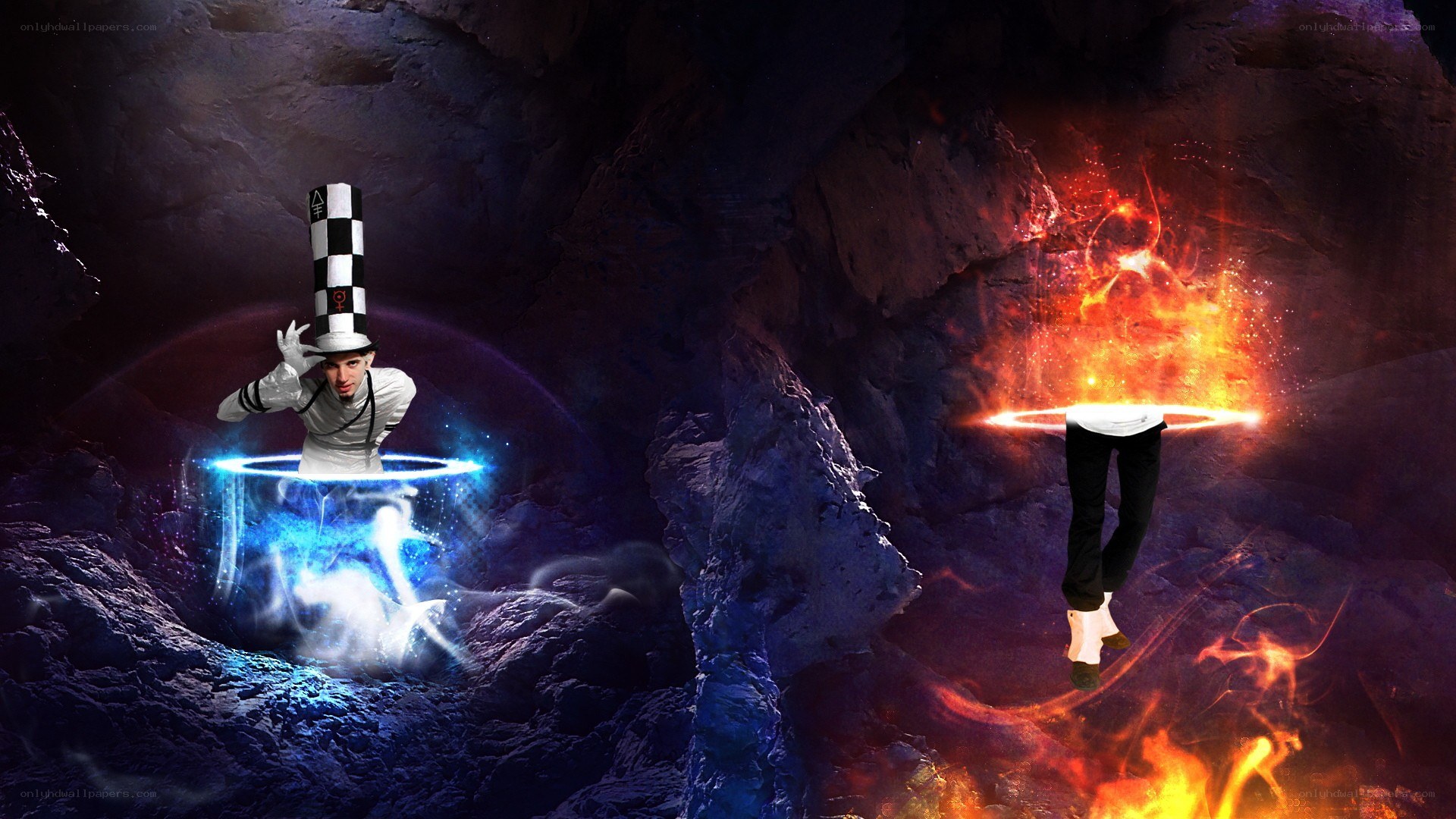 Magician in a cave