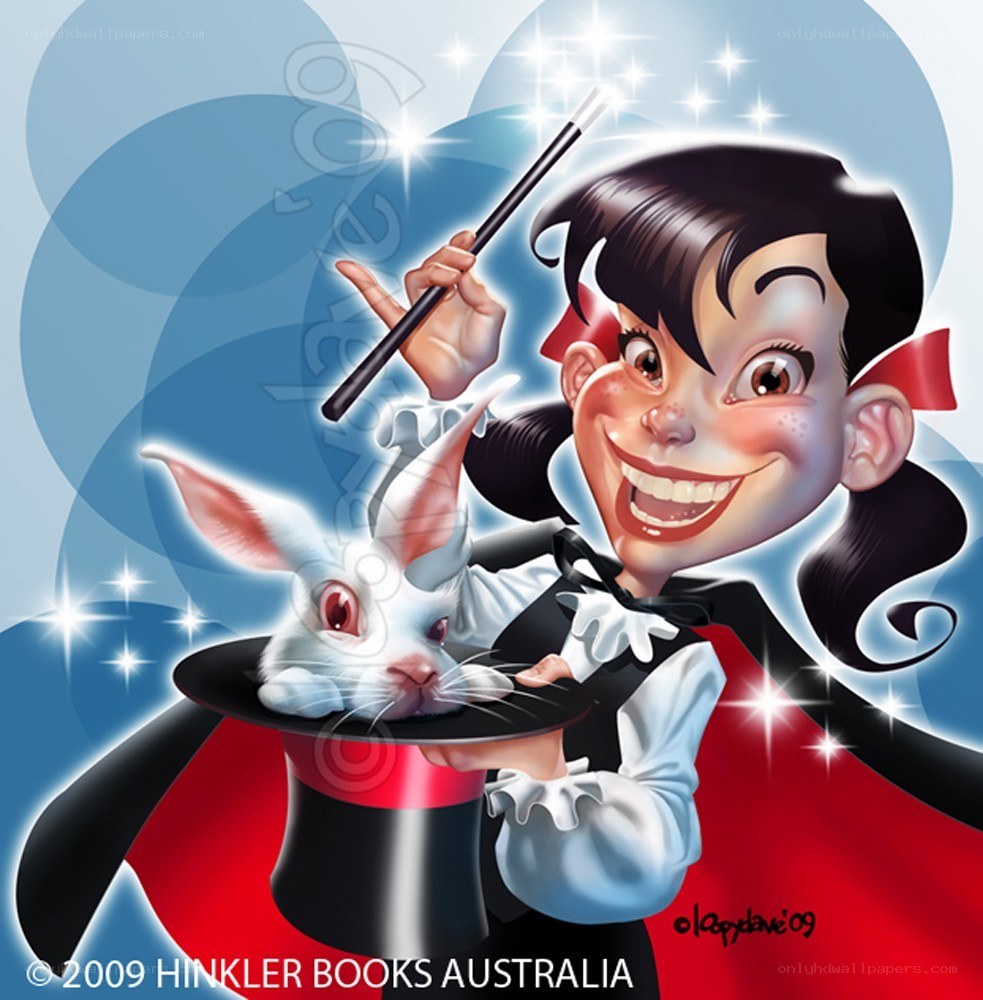 Magician with rabbit in hat