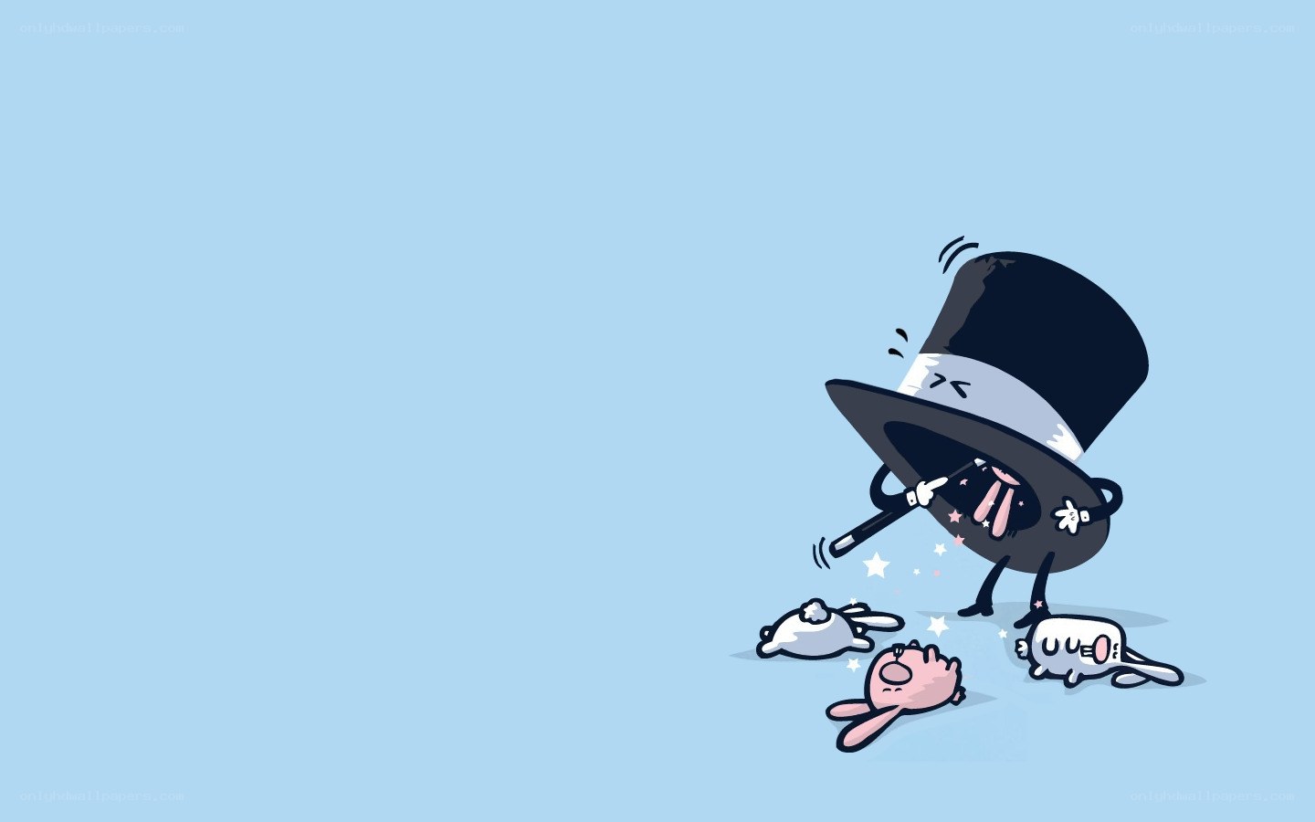 magician with rabbits