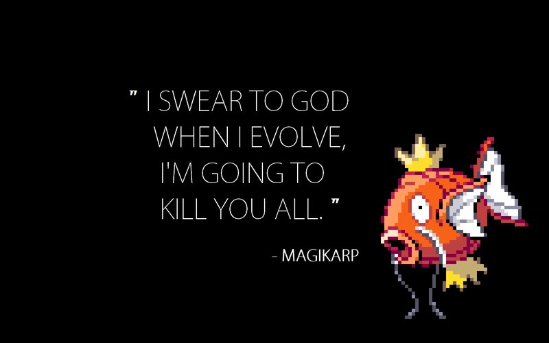 Magikarp Character — Black, Dramatic