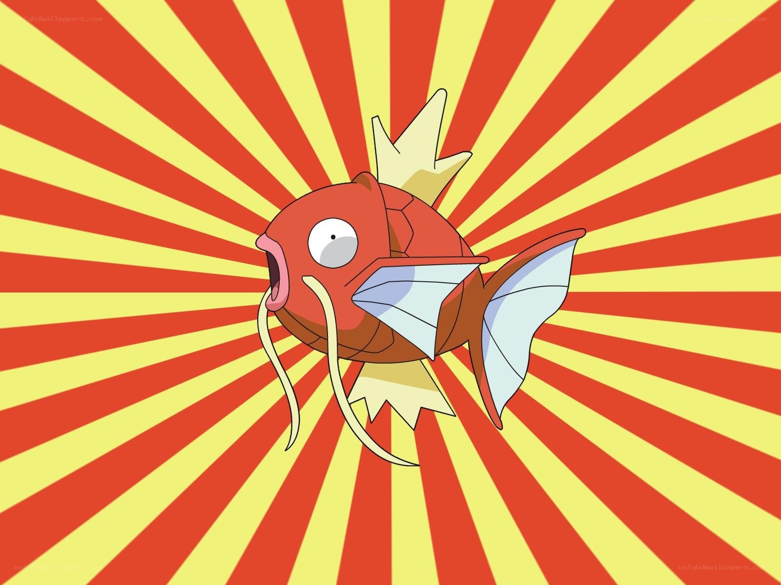 Magikarp on a vibrant background