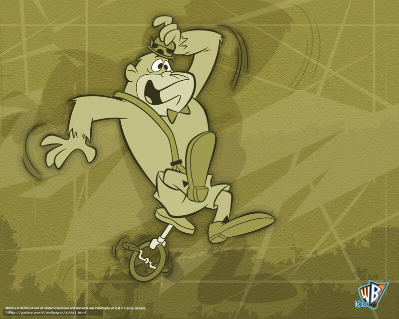 Magilla Gorilla on a unicycle
