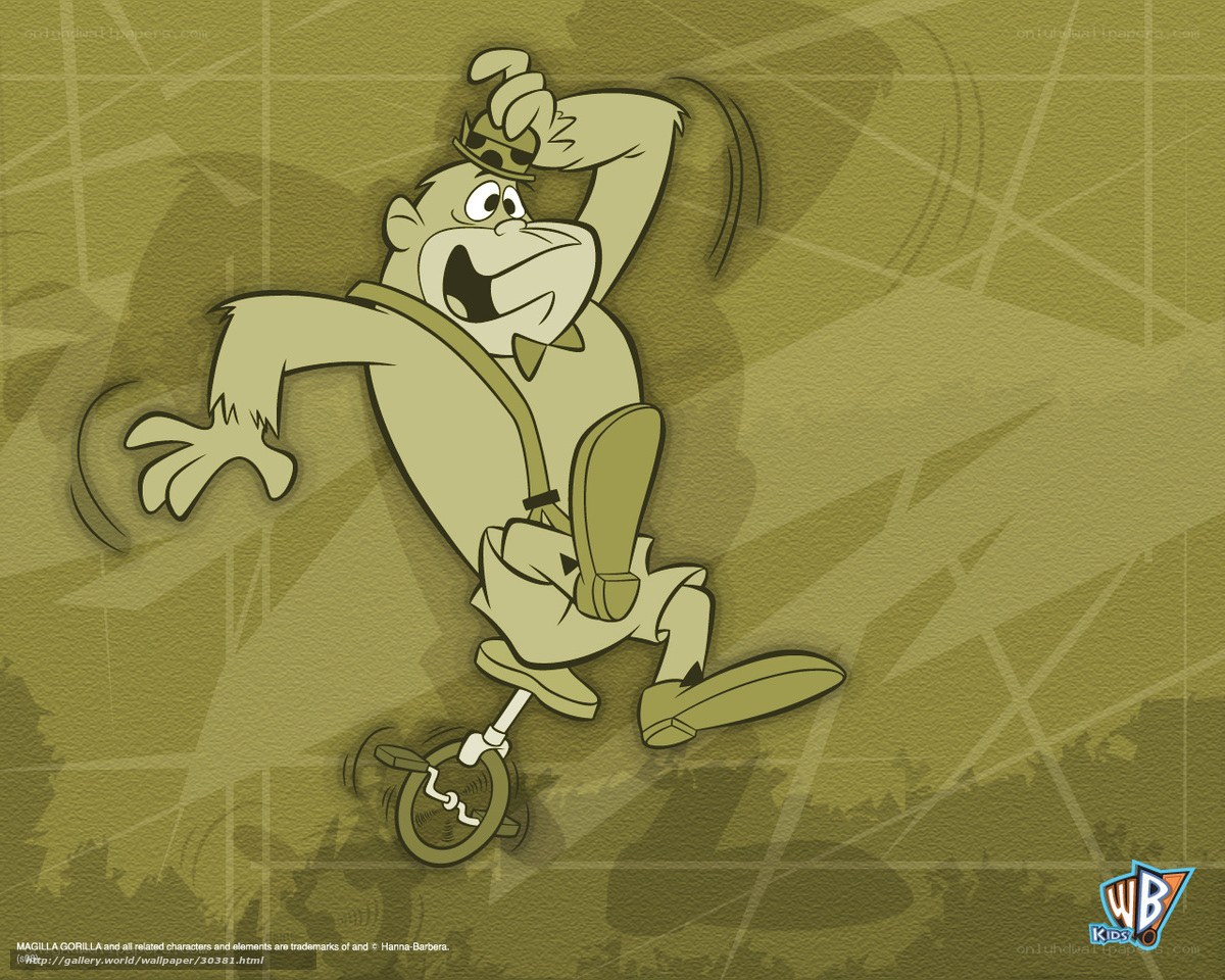 Magilla Gorilla on a unicycle